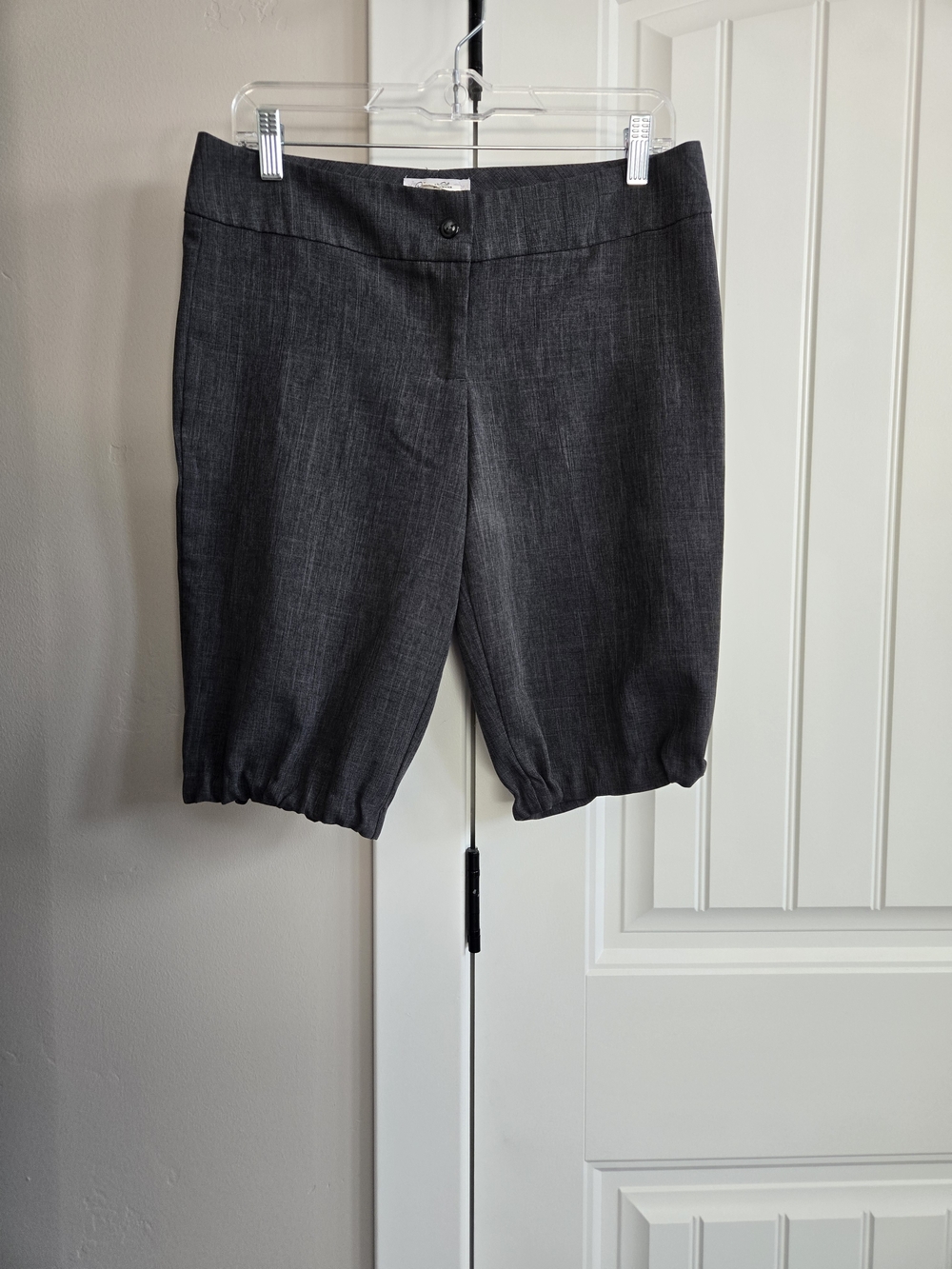 Speechless Charcoal Gray Tailored Bermuda Shorts